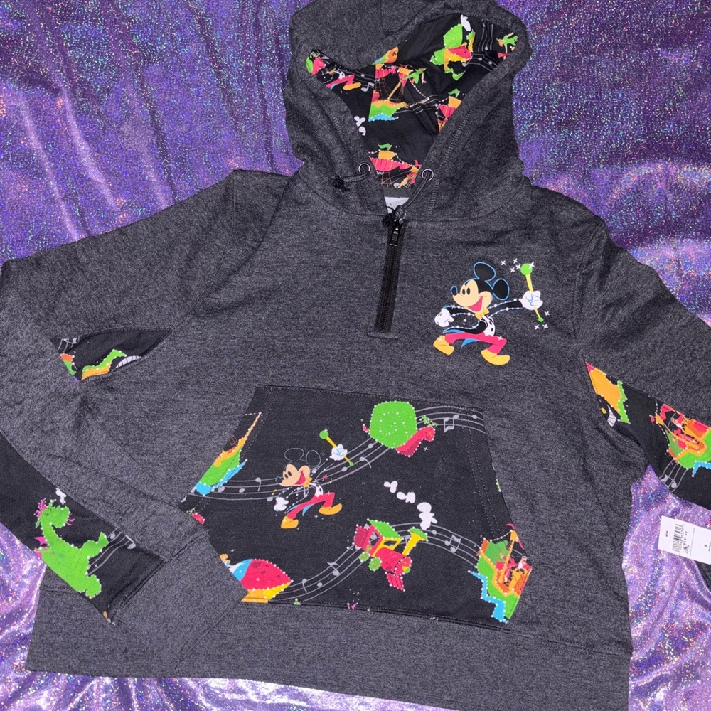 Disney Parks Electric Parade Cropped Hoodie